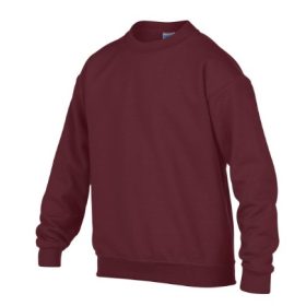 Gildan gyerek környakú pulóver - maroon