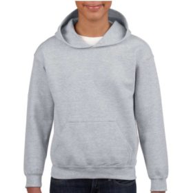 Gildan gyerek kapuncis, kenguruzsebes pulóver - sport grey
