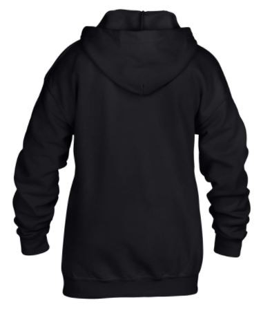 Gildan gyerek cipzáros kardigán - fekete