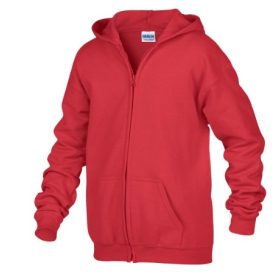 Gildan gyerek cipzáros kardigán - piros