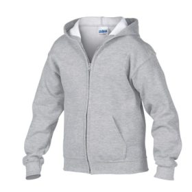 Gildan gyerek cipzáros kardigán - sport grey