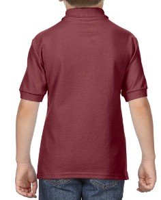 Gildan gyerek galléros póló - maroon