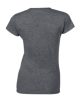 Gildan női környakú pamutpóló - dark heather