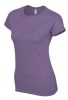 Gildan női környakú pamutpóló - heather purple
