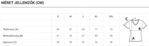 Gildan női V nyakú pamutpóló - navy