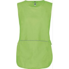 Oldalt patentos tunika - halvány lime színben.  