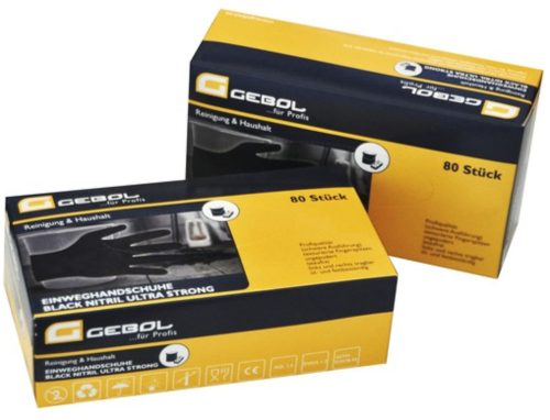 Gebol Black Nitril Ultra Strong kesztyű fekete nitrilből, S-es ( 7-es ) méretben
