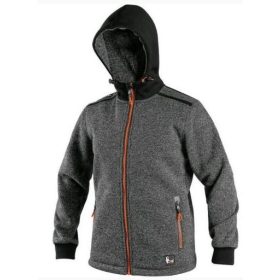   Indianapolis gyerek kapucnis, cipzáros pulóver - sötétszürke/fekete