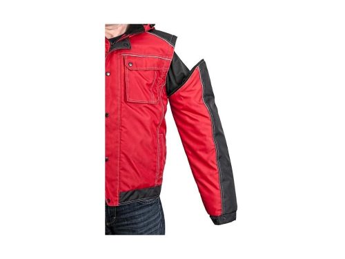 Irvine férfi bélelt kabát - piros/fekete