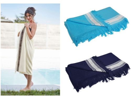 Kariban fouta / strandkendő és törölköző - natúr/barna