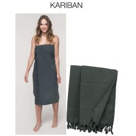   Kariban Vintage strandkendő és törölköző - graphite szürke
