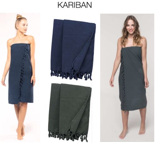 Kariban Vintage strandkendő és törölköző - graphite szürke