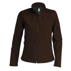 Női softshell kabát - csokoládébarna színben