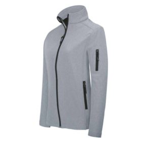 Női softshell kabát - világos szürke színben