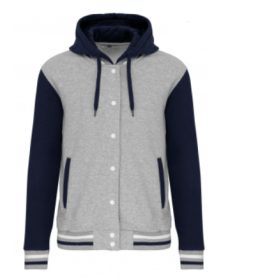 Kariban uniszex kabát - szürke/navy/fehér