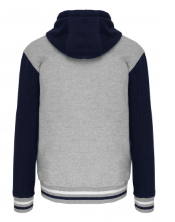 Kariban uniszex kabát - szürke/navy/fehér