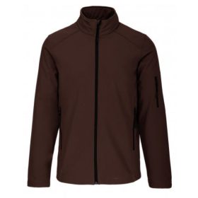 Kariban férfi softshell kabát - csokoládé barna