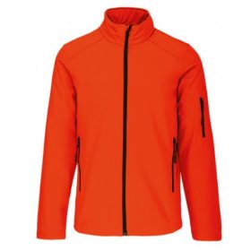 Kariban férfi softshell kabát - fluo narancs
