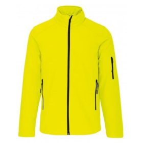 Kariban férfi softshell kabát - neon sárga