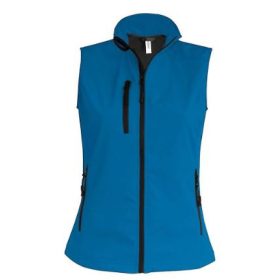 Női softshell mellény - aqua kék színben