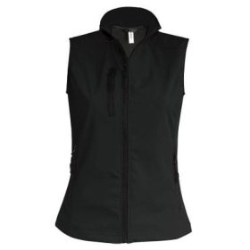 Női softshell mellény - fekete színben