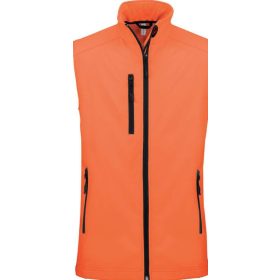 Női softshell mellény - neon narancs színben