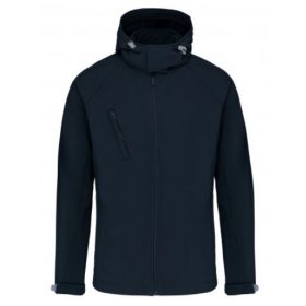   Kariban levehető kapucnis férfi softshell kabát - sötétkék