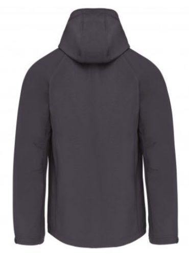 Kariban levehető kapucnis férfi softshell kabát - titanium