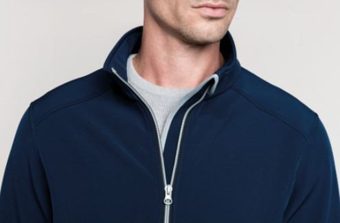 Kariban férfi kétrétegű softshell dzseki - sötétkék