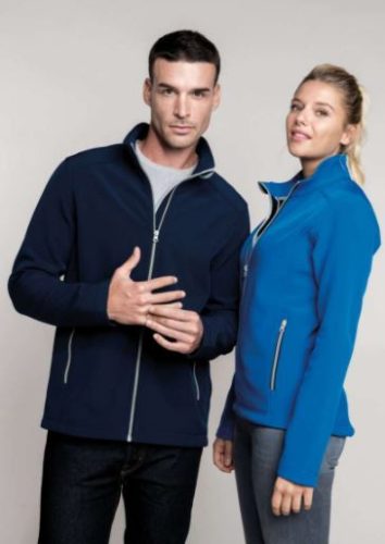 Kariban férfi kétrétegű softshell dzseki - light királykék