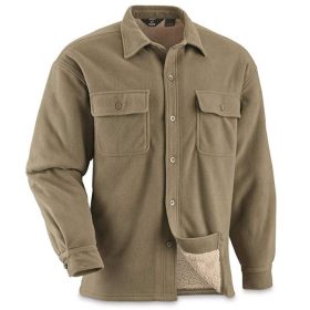 Sherpa / GYAPJÚ béléses férfi gombos felső - khaki