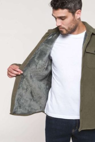 Sherpa / GYAPJÚ béléses férfi gombos felső - khaki