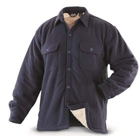 Sherpa / GYAPJÚ béléses férfi gombos felső - navy