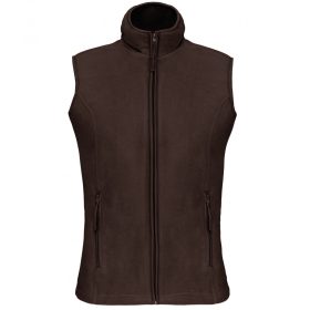 Melodi női mikropolár mellény - csokoládébarna