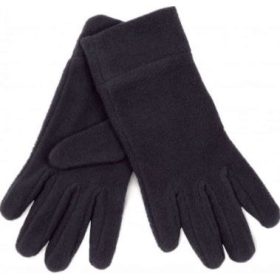 Gyapjú típusú poliészter gyerekkesztyű - fekete