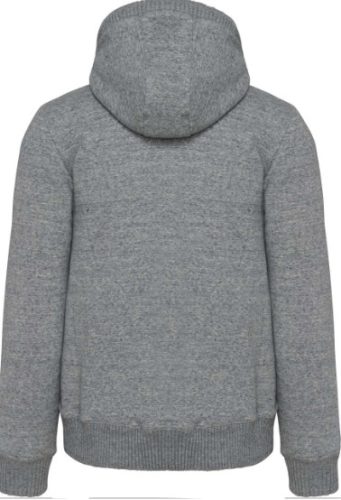 Sherpa / gyapjú béléses téli kabát - szürke