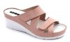 L1004 LEON Comfort női tépőzáras gyógypapucs  - Rose