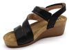 L1020 LEON Comfort női bőr szandál  - Fekete