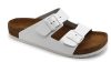 L4703 LEON Comfort férfi bőr papucs - fehér