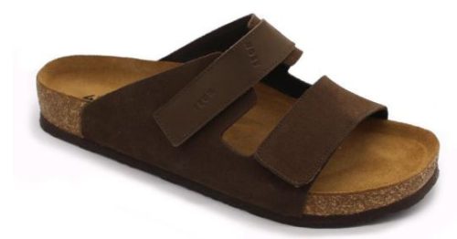 L4704 Leon Comfort férfi bőr papucs- Barna