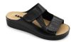 L5010 Leon Comfort női bőr papucs - fekete