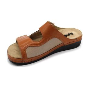 L5010 Leon Comfort női bőr papucs - barna