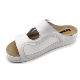 L5010 Leon Comfort női bőr papucs - fehér