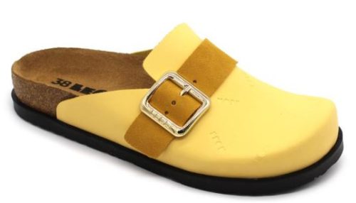 7000 Leon Comfort női bőr klumpa - sárga