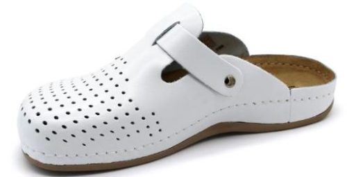L700 Leon Comfort férfi bőr papucs - fehér
