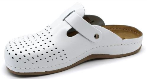 L700 Leon Comfort férfi bőr papucs - fehér