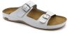 L702 LEPN Comfort férfi bőr papucs - fehér