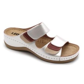 L904 LEON Comfort női papucs  - perla