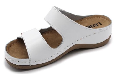 L904 LEON Comfort női  papucs - fehér