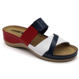 L909 LEON Comfort női bőr papucs - tommy